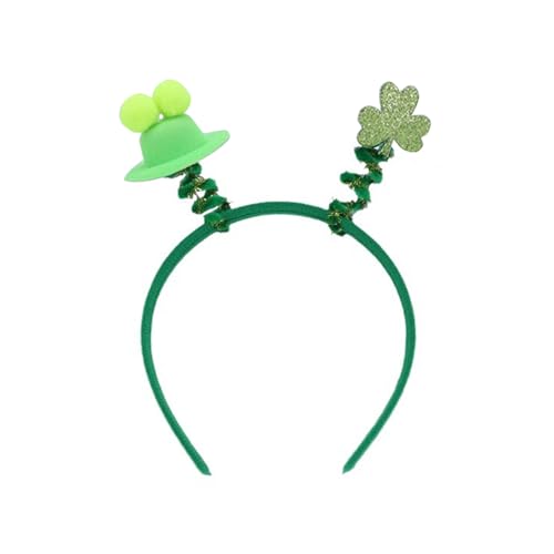 YIGZYCN Irisches Kleeblatt-Haarband für Erwachsene mit glänzenden Pailletten, glitzerndem Puder, St. Patricks Day-Stirnband, von YIGZYCN
