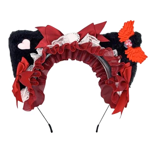 YIGZYCN Kätzchen Stirnbänder Cosplay Bows Flügel Katzen Ohrhaarbänder dunkle Kopfbedeckung Make -up Waschen von Gesicht YIGZYCN Kätzchen Stirnbänder Cosplay Bows Flügel Katzen Ohrhaarbänder dunkle Kopfbedeckung Make -up Waschen von Gesicht von YIGZYCN