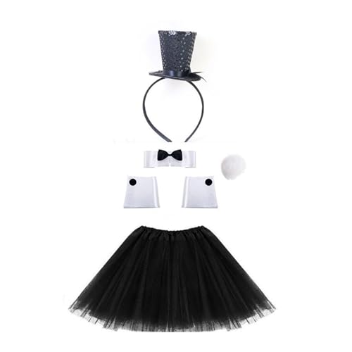 YIGZYCN Karneval-Feier-Kostüm-Set, Tüllrock, Maskeraden, Festival, Mottoparty, Stirnband, von YIGZYCN