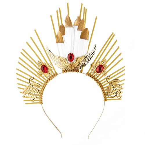 YIGZYCN Krone Kopfschmuck Krone Cosplay Krone Stirnband Göttin von YIGZYCN