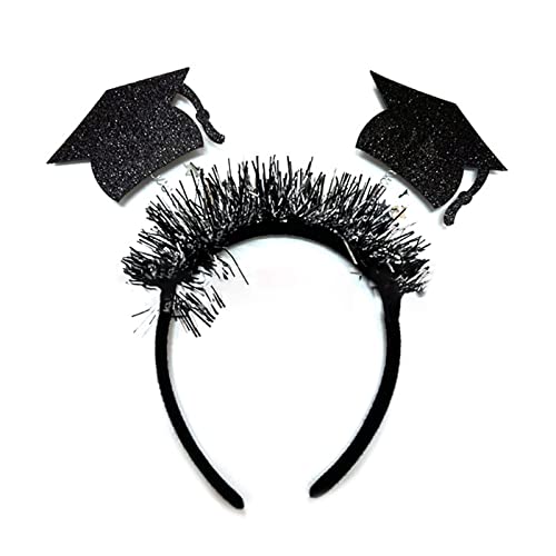 YIGZYCN Lametta-Stirnband in Form eines Abschlusshuts, schöner Haarreifen, Kopfbedeckung für Frühlingsvorführungen, von YIGZYCN