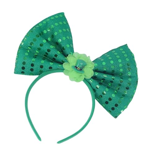 YIGZYCN Leprechaun Blingbling Stirnband Spitze Kopfbedeckung Schleife Foto Requisiten Irish Day Party Kopfbedeckung von YIGZYCN