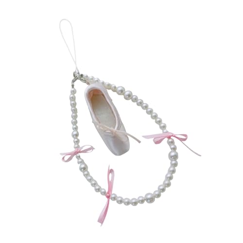 YIGZYCN Mode Ballettschuh Schlüsselbund Charme Mit Pearls Ribbon Designs Schönes Und Stilvolles Accessoire Tragbar Für Mädchen von YIGZYCN