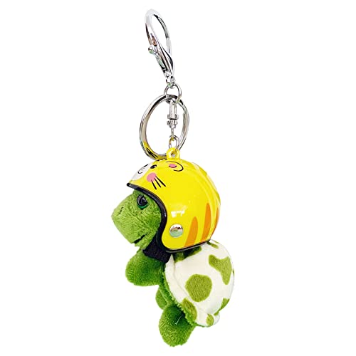 YIGZYCN Mode Schöne Plüschhelmschildkröten Schlüsselinhaber Süße Tierschlüsselkettenbeutel Pendellzeughilfe Spielzeugauto Keyring Juwely Party Geschenk von YIGZYCN