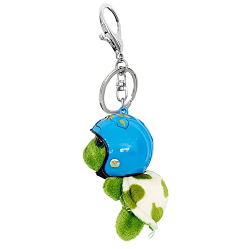 YIGZYCN Mode Schöne Plüschhelmschildkröten Schlüsselinhaber Süße Tierschlüsselkettenbeutel Pendellzeughilfe Spielzeugauto Keyring Juwely Party Geschenk von YIGZYCN