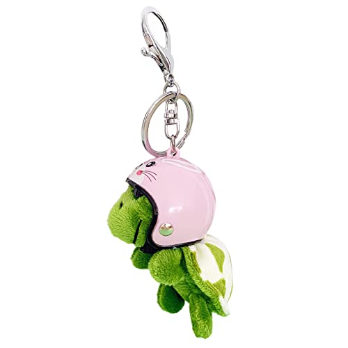 YIGZYCN Mode Schöne Plüschhelmschildkröten Schlüsselinhaber Süße Tierschlüsselkettenbeutel Pendellzeughilfe Spielzeugauto Keyring Juwely Party Geschenk von YIGZYCN