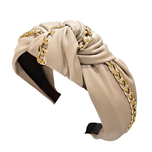 YIGZYCN Modische breite Stirnbänder Vintage-Stil mit geknotetem Haarband für Damen, stilvolles Haarteil für Mädchen und von YIGZYCN