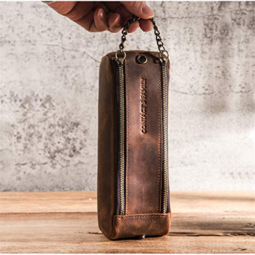 YIGZYCN Neue Vintage Leder Stift Bleistift Tasche Für Fall Schreibwaren Veranstalter Für Student Schule Liefert Neue Vintage Leder Stift Bleistift von YIGZYCN