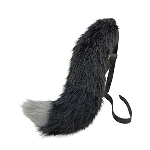 YIGZYCN Niedliches Fell, pelziger Wolfsschwanz, verstellbarer Gürtel, Stirnband, Party, Weihnachten, Kostüm, Requisiten, YIGZYCN Niedliches Fell, pelziger Wolfsschwanz, verstellbarer Gürtel, Stirnband, Party, Weihnachten, Kostüm, Requisiten, von YIGZYCN