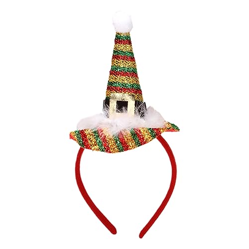 YIGZYCN Pailletten-Weihnachtshut-Form-Stirnbänder, Kopfbedeckung, Pailletten-Haarreifen für Weihnachten, Kopfbedeckung, von YIGZYCN