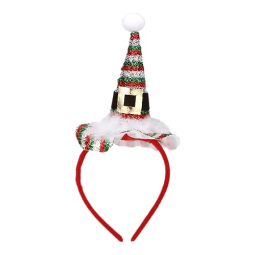 YIGZYCN Pailletten-Weihnachtshut-Form-Stirnbänder, Kopfbedeckung, Pailletten-Haarreifen für Weihnachten, Kopfbedeckung, von YIGZYCN