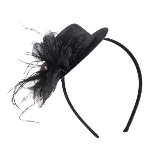 YIGZYCN Perlenbestickter Flapper-Fascinator Stil der 1920er-Jahre, Abschlussball-Tänzer-Kopfbedeckung für besondere Anlässe, von YIGZYCN