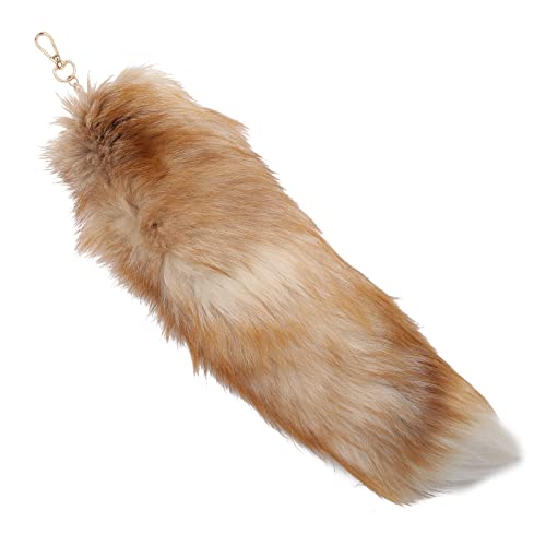 YIGZYCN Plüschfüchte Tail Keychain Pelzige Tierschwanzschlüsselringschlüsselkette 40 cm Animal Tail Key Pendant Zubehör Keyring Plüsch Schlüsselanhänger Für Rucksäcke von YIGZYCN