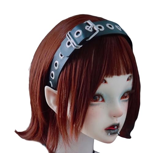 YIGZYCN Punk-Nieten-Stirnband, PU-Haarband mit Spikes, Rock-Kopfbedeckung für Cosplay, Unisex, Rock-Kopfbedeckung mit Spikes, von YIGZYCN