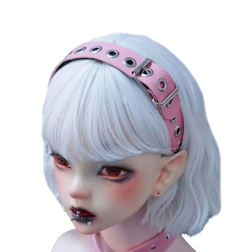 YIGZYCN Punk-Nieten-Stirnband, PU-Haarreifen mit Spikes, Rock-Kopfbedeckung für Cosplay, Unisex, Rock-Kopfbedeckung mit von YIGZYCN