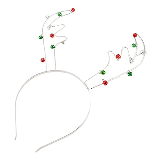 YIGZYCN Rentier-Stirnband mit Glöckchen, Metall-Geweih, Haarreifen, Mädchen und Frauen, Weihnachts-Stirnband für kreativen YIGZYCN Rentier-Stirnband mit Glöckchen, Metall-Geweih, Haarreifen, Mädchen und Frauen, Weihnachts-Stirnband für kreativen von YIGZYCN