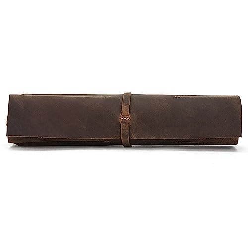 YIGZYCN Retro Bleistift Für Etui Handgefertigt Aus Echtem Leder Aufrollbar Stift Vorhang Tasche Beutel Wra Federmäppchen Für Mädchen Federmäppchen Für Jungen Federmäppchen Für Erwachsene Für Die von YIGZYCN