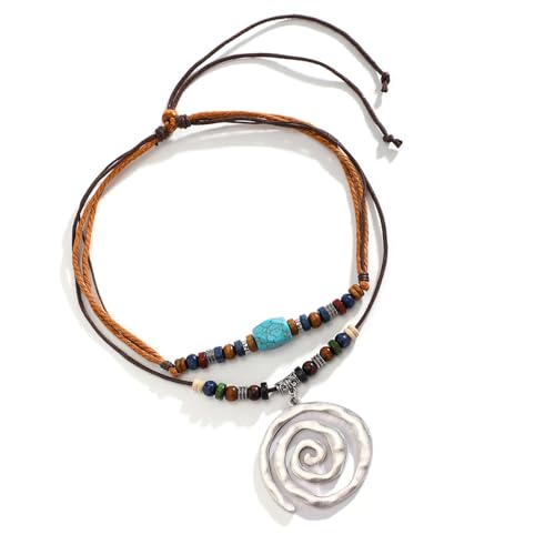 YIGZYCN Retro Styled Anhänger Halskette Stapelbare Neckkettenschmuck Mit Geometrischem Design Und Einzigartigem Perlenhärchen Für Mädchen YIGZYCN Retro Styled Anhänger Halskette Stapelbare Neckkettenschmuck Mit Geometrischem Design Und Einzigartigem Perlenhärchen Für Mädchen von YIGZYCN