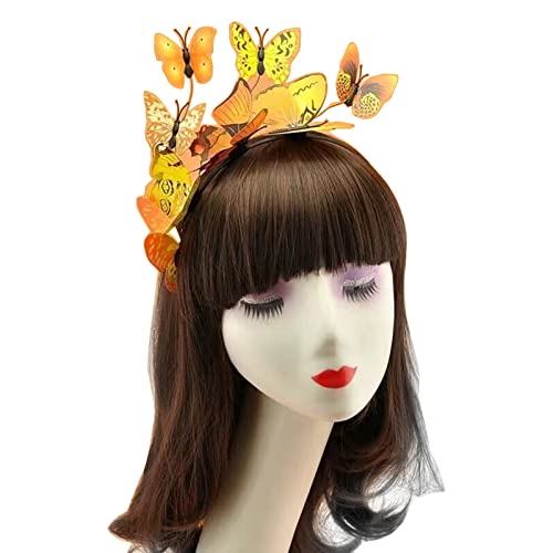 YIGZYCN Schmetterling Fascinator 3D Schmetterling Stirnband Schmetterling Kopfschmuck Tea Party Schmetterling Haarband YIGZYCN Schmetterling Fascinator 3D Schmetterling Stirnband Schmetterling Kopfschmuck Tea Party Schmetterling Haarband von YIGZYCN
