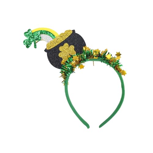 YIGZYCN StPatricks Day HairHoop für die Feier zum irischen Nationalfeiertag. Glitzerndes Puder-Stirnband für Themenpartys und von YIGZYCN