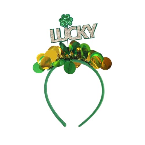 YIGZYCN StPatricks Day HairHoop für die Feier zum irischen Nationalfeiertag. Glitzerndes Puder-Stirnband für Themenpartys und von YIGZYCN
