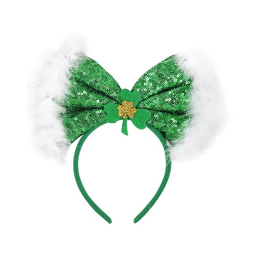 YIGZYCN StPatricks Day HairHoop für die Feier zum irischen Nationalfeiertag. Glitzerndes Puder-Stirnband für Themenpartys und von YIGZYCN