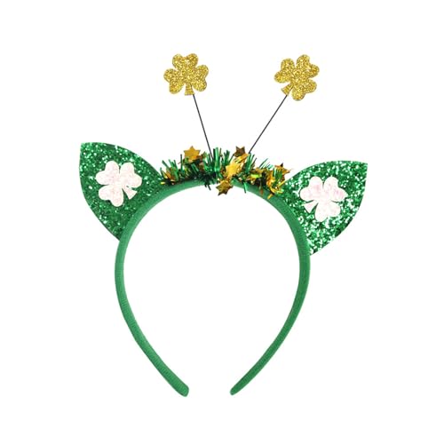 YIGZYCN StPatricks Day HairHoop für die Feier zum irischen Nationalfeiertag. Glitzerndes Puder-Stirnband für Themenpartys und von YIGZYCN