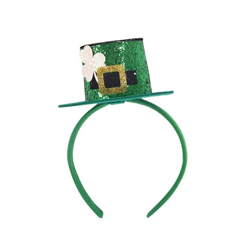 YIGZYCN StPatricks Day HairHoop für die Feier zum irischen Nationalfeiertag. Glitzerndes Puder-Stirnband für Themenpartys und von YIGZYCN