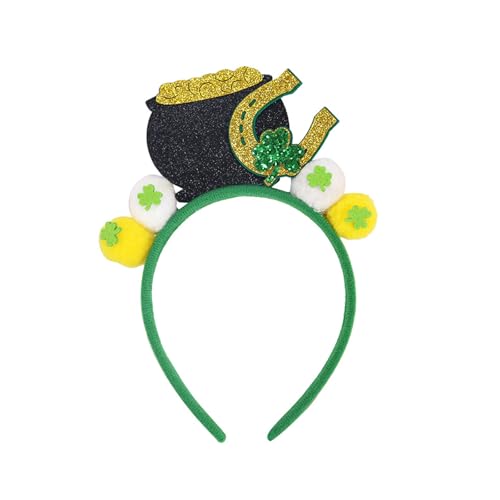 YIGZYCN StPatricks Day HairHoop für die Feier zum irischen Nationalfeiertag. Glitzerndes Puder-Stirnband für Themenpartys und von YIGZYCN