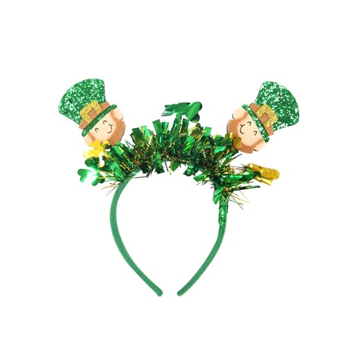 YIGZYCN StPatricks Day HairHoop für die Feier zum irischen Nationalfeiertag. Glitzerndes Puder-Stirnband für Themenpartys und von YIGZYCN