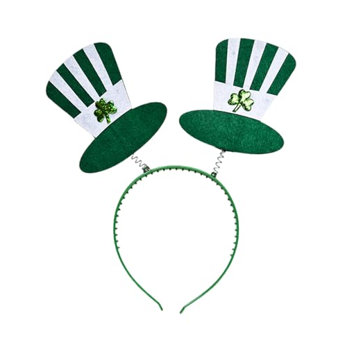 YIGZYCN StPatricks Haarband mit Kunststoff-Festival-Dekoration, Pailletten-Kleeblatt-Hut für Feiertagstreffen, Partys aller YIGZYCN StPatricks Haarband mit Kunststoff-Festival-Dekoration, Pailletten-Kleeblatt-Hut für Feiertagstreffen, Partys aller von YIGZYCN