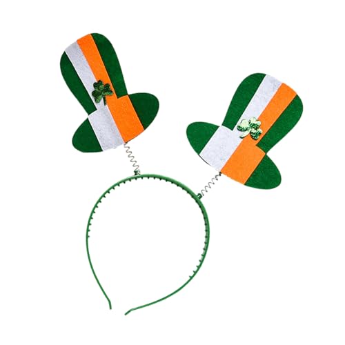 YIGZYCN StPatricks Haarband mit Kunststoff-Festival-Dekoration, Pailletten-Kleeblatt-Hut für Feiertagstreffen, Partys aller YIGZYCN StPatricks Haarband mit Kunststoff-Festival-Dekoration, Pailletten-Kleeblatt-Hut für Feiertagstreffen, Partys aller von YIGZYCN
