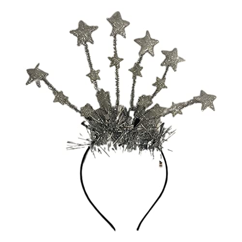 YIGZYCN Star Haarbänder Neujahr Pailletten Stern Stirnband Weihnachtsfeier liefert Lametta Mode Haar Styling von YIGZYCN