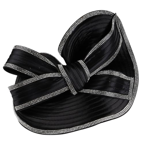 YIGZYCN TeaParty Fascinator-Hut, Haarreif für Party, Hochzeit, Damen, Strasssteine, Schleife, Fascinator-Stirnband, von YIGZYCN