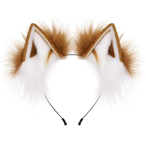 YIGZYCN Teenager Cosplay Füchse Ohrform Haarband Plüsch Haarreifen Make-up Maskeraden Party Musik Festivals Rollenspiele von YIGZYCN