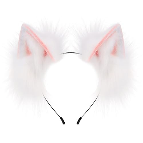 YIGZYCN Teenager Cosplay Füchse Ohrform Haarband Plüsch Haarreifen Make-up Maskeraden Party Musik Festivals Rollenspiele von YIGZYCN