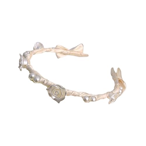 YIGZYCN Temperament Beflockung Rose Form Stirnband mit Weißen Perlen Dekore Einzigartige Haar Hoop Braut Frau Hochzeit Party YIGZYCN Temperament Beflockung Rose Form Stirnband mit Weißen Perlen Dekore Einzigartige Haar Hoop Braut Frau Hochzeit Party von YIGZYCN
