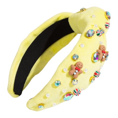 YIGZYCN Weihnachten Perle Perlen Knoten Haarband Stil Verziert Stirnband Erwachsene Weihnachten Party Haar von YIGZYCN