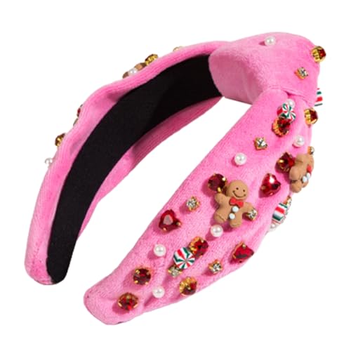 YIGZYCN Weihnachten Perle Perlen Knoten Haarband Stil Verziert Stirnband Erwachsene Weihnachten Party Haar von YIGZYCN
