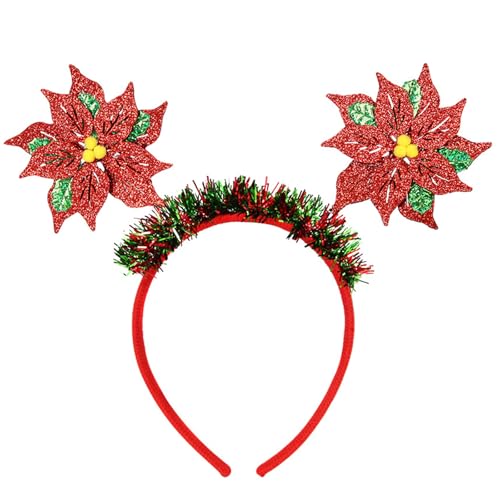 YIGZYCN Weihnachts-Rentier-Geweih-Stirnbänder, Hirsch-Kostüm-Kopfbedeckung, starke Kopfbedeckung, Haar-Accessoires für von YIGZYCN