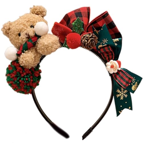 YIGZYCN Weihnachts-Rentier-Geweih-Stirnband, Cartoon-Kopfschmuck, Party-Dekoration für festliches Cosplay-Kostüm, von YIGZYCN