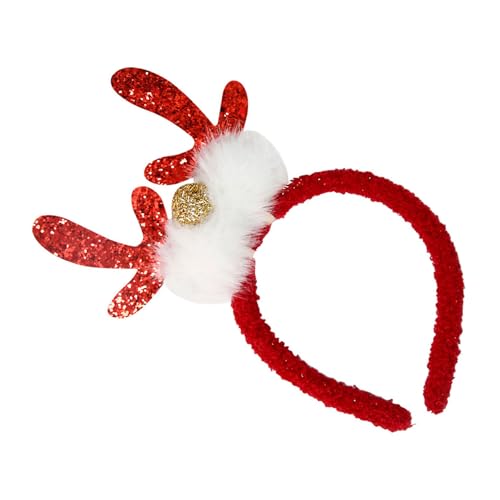 YIGZYCN Weihnachts-Rentier-Stirnband mit Ohren, festliches Elch-Kostüm, Haarschmuck, Kopfbedeckung, Dekoration für von YIGZYCN