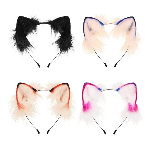 YIGZYCN für Katzenohren, Haarband, Damen-Stirnband, Make-up für Kopfband für Live-Übertragung, Karneval, Rave-Party, von YIGZYCN