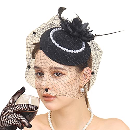 Zarte Perle Schleier Form Haarspangen Haar Clip Weihnachten Leistung Kopfbedeckung Festival Party Kostüm Requisiten Unisex von YIGZYCN