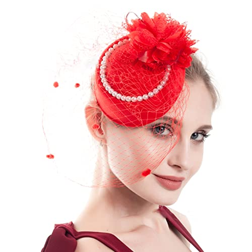 Zarte Perle Schleier Form Haarspangen Haar Clip Weihnachten Leistung Kopfbedeckung Festival Party Kostüm Requisiten Unisex von YIGZYCN