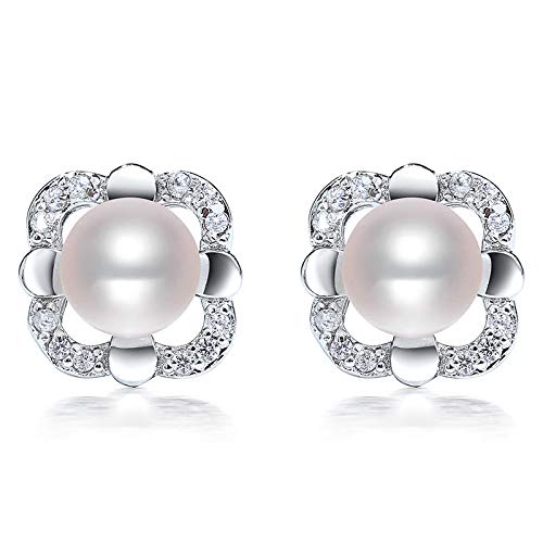 7-8mm Perlenstollen Ohrringe Real 925 Sterling Silber Ohrringe für Frauen Geschenk 7-8mm Perlenstollen Ohrringe Real 925 Sterling Silber Ohrringe für Frauen Geschenk von YIHANSS
