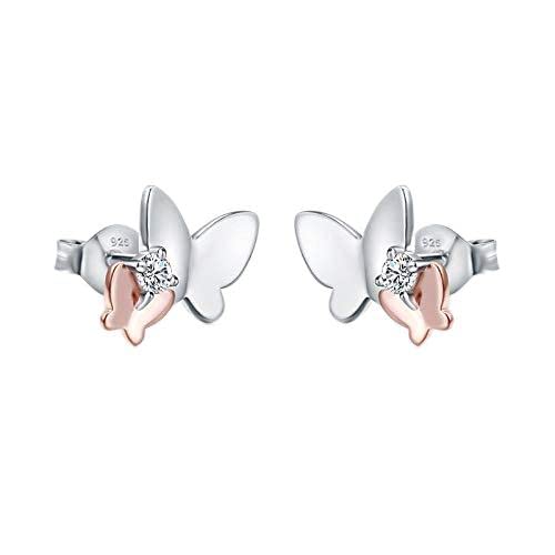 925 Ohrringe Modeschmuck für Frauen Kubikzirkonia Rose Schmetterling Ohrringe 925 Ohrringe Modeschmuck für Frauen Kubikzirkonia Rose Schmetterling Ohrringe von YIHANSS