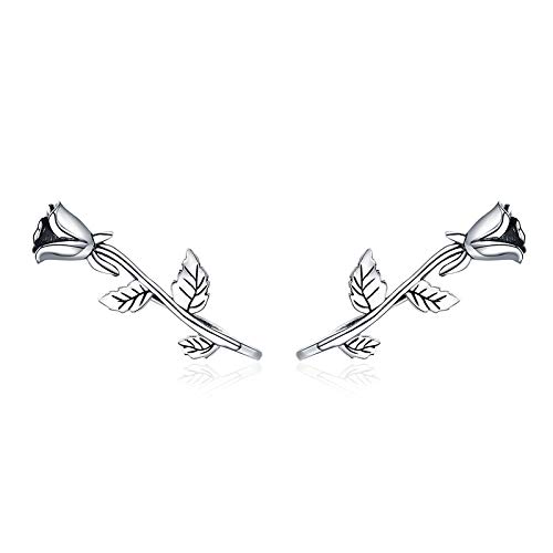 Authentische 100% 925 Sterling Silber Rose Blumenpflanze Ohrringe für Frauen Sterling Silber Schmuck Mutter Geschenk Authentische 100% 925 Sterling Silber Rose Blumenpflanze Ohrringe für Frauen Sterling Silber Schmuck Mutter Geschenk von YIHANSS