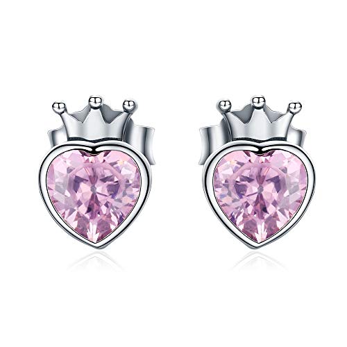 Authentische 925 Sterling Silber Sweet Pink Heart of Crown Stud Ohrringe für Frauen Luxus Silberschmuck Bijoux Geschenk Authentische 925 Sterling Silber Sweet Pink Heart of Crown Stud Ohrringe für Frauen Luxus Silberschmuck Bijoux Geschenk von YIHANSS