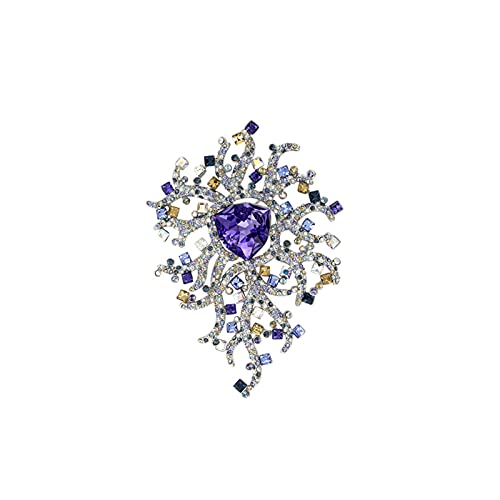 Brosche Pin für Frauen 1pcs elegante Brosche Stifte Vintage Crystal Pin Kleid Schal Shawl Coat Pin - geeignet für Frauen Hochzeit Bankett Daily Wear Weihnachtsbroschen (Farbe: C) von YIHANSS